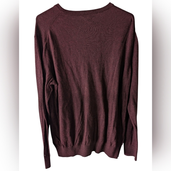 Croft & Barrow Men's Maroon V-Neck Sweater L - Picture 3 of 3